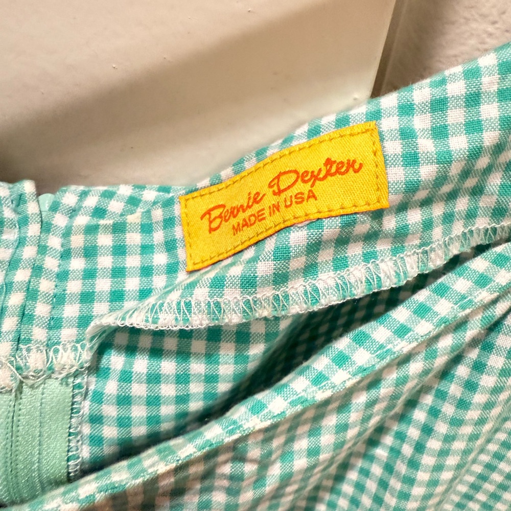 Bernie Dexter fit & flare green & white gingham dress 3X - Picture 5 of 8